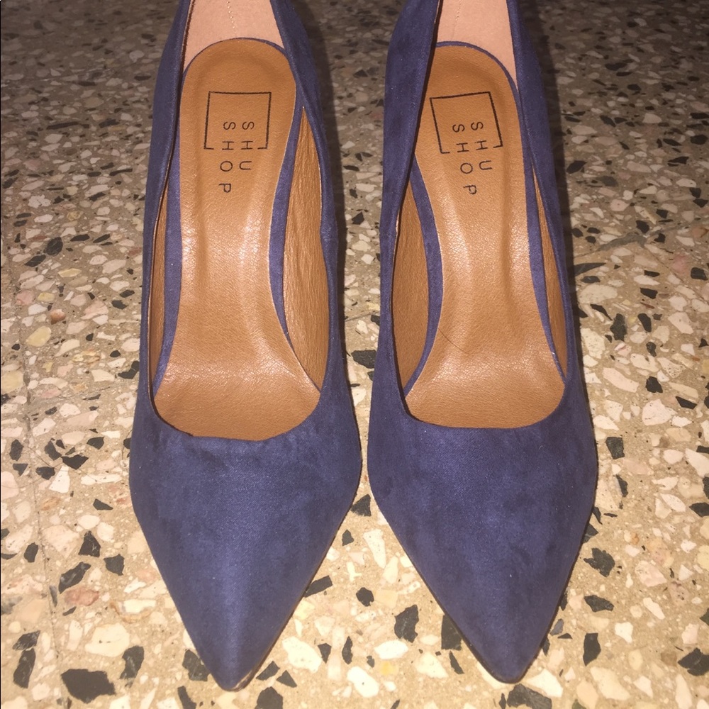 Navy Blue Pointy Toe Heels Size 8